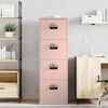 vidaXL Cabinet de Dossier Rose 44 x 50 x 106.5 cm Acier Lamin&eacute; &agrave; Froid