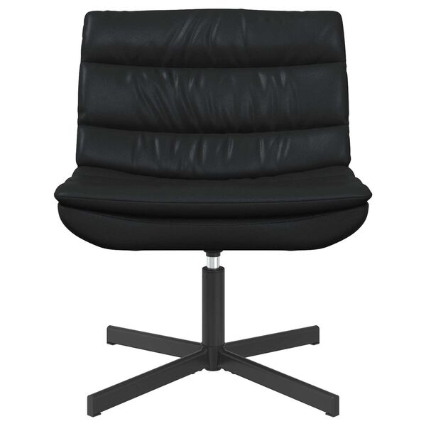 vidaXL Chaise pivotante Noir 63 x 75 x 76 cm PU brillant