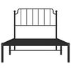 vidaXL Cadre de lit m&eacute;tal sans matelas avec t&ecirc;te de lit noir 100x200cm