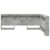 vidaXL T&ecirc;te de lit de rangement Gris b&eacute;ton 135 cm Bois d'ing&eacute;nierie