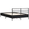vidaXL Cadre de lit sans matelas noir 135x190 cm