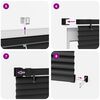 vidaXL Store V&eacute;nitien R&eacute;glable Noir 213 x 140 cm PVC