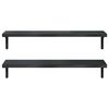 vidaXL &Eacute;tag&egrave;res murales 2 pcs 100x30 cm noir acier inoxydable