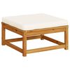 vidaXL Repose-pied de jardin avec coussins bois massif d'acacia