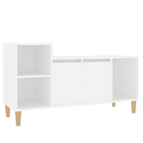 vidaXL Meuble TV Blanc 100x35x55 cm Bois d'ing&eacute;nierie