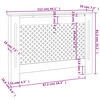 vidaXL Cache-radiateur noir 112x19x81,5 cm MDF