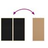 vidaXL Tableau d'Affichage Noir 80 x 80 x 1.4 cm Bois de pin massif