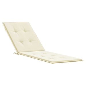 vidaXL Coussin de chaise de terrasse cr&egrave;me (75+105)x50x4 cm