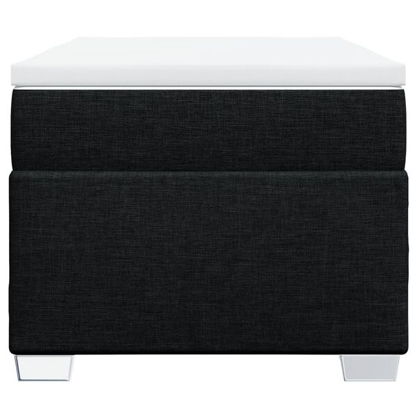 vidaXL Sommier &agrave; lattes de lit avec matelas Noir 90x190 cm Tissu