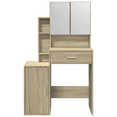 vidaXL Coiffeuse avec armoire chêne sonoma 80x35x132 cm