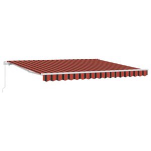 vidaXL Auvent r&eacute;tractable Orange 400 &times; 350 cm Polyester et Aluminium