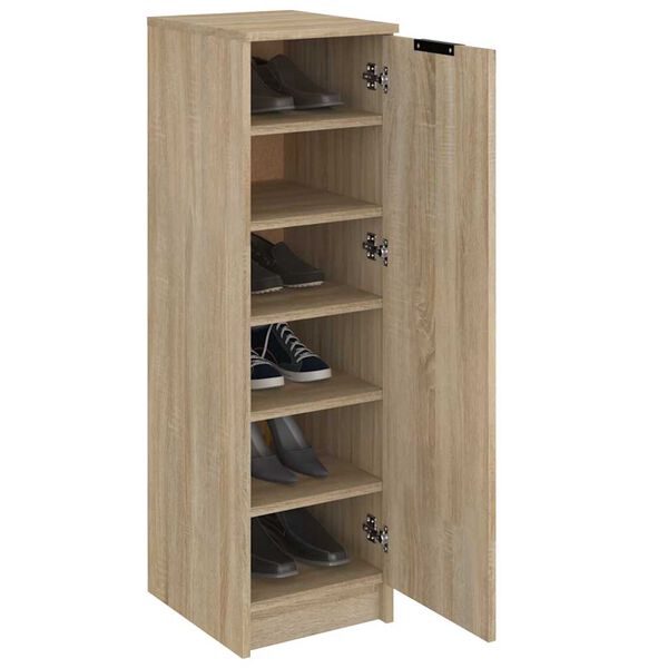 vidaXL Armoire &agrave; chaussures Ch&ecirc;ne Sonoma 30x35x100cm Bois d'ing&eacute;nierie