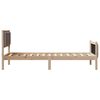 vidaXL Cadre de lit Marron et taupe 90 x 200 cm Bois massif en pin