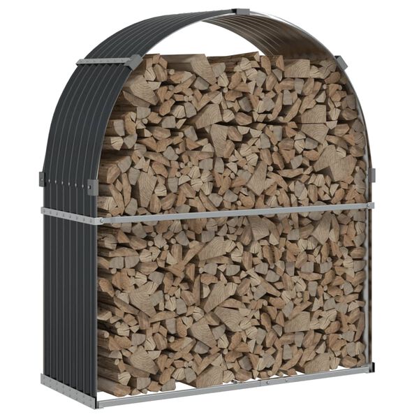 vidaXL Porte-b&ucirc;ches Anthracite 120 x 45 x 140 cm Acier galvanis&eacute;