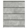 vidaXL Buffet gris b&eacute;ton 80x35x99 cm bois d'ing&eacute;nierie
