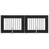 vidaXL Portillon pour chien avec supports 2 pcs Ch&ecirc;ne noir 80 x 60 cm