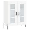 vidaXL Buffet haut Blanc 69,5x34x180 cm Bois d'ing&eacute;nierie