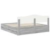 vidaXL Cadre de lit Gris Sonoma 200 x 200 cm Bois Ing&eacute;nierie