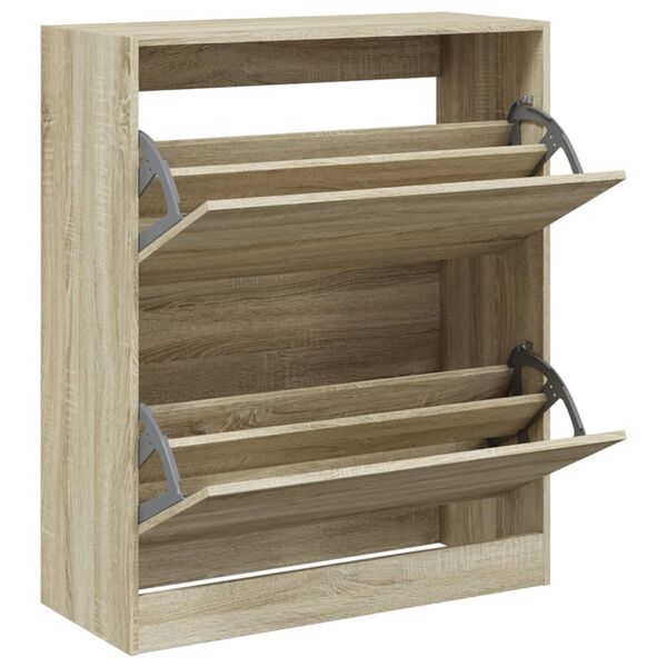 vidaXL Armoire &agrave; chaussures ch&ecirc;ne sonoma 80x34x96,5 cm bois ing&eacute;nierie