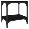 vidaXL Meuble TV Noir 40x33x41 cm Bois d'ing&eacute;nierie et acier