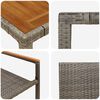 vidaXL Ensemble de salle &agrave; manger pour jardin 5 pcs Gris polyrotin