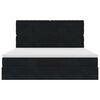 VidaXL Cadre de lit ottoman avec matelas noir 160x200 cm velours