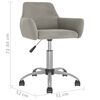 vidaXL Chaises pivotantes &agrave; manger lot de 2 Gris clair Velours