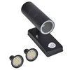 vidaXL Lampe murale &agrave; LED avec capteur Inox Forme cylindrique Noir