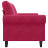 vidaXL Canap&eacute; &agrave; 2 places Rouge bordeaux 140 cm Velours