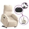 vidaXL Fauteuil inclinable beige tissu microfibre