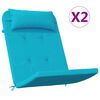 vidaXL Coussins de chaise Uni 2 pcs Turquoise 58 x 77 x 4,5 cm