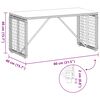 vidaXL Table de jardin Noir 80 x 40 x 40 cm Rattan PE et Verre