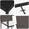 vidaXL Ensemble de salle &agrave; manger pour jardin 5 pcs Marron et Noir