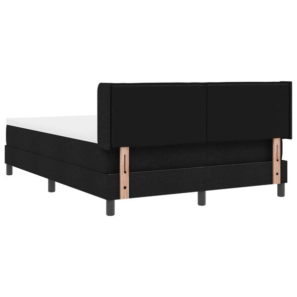vidaXL Lit &agrave; ressorts avec matelas Noir 190 x 140 cm Polyester