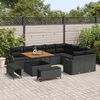 vidaXL Ensemble de canap&eacute; de jardin avec coussin 12 pcs Noir