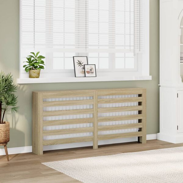 vidaXL Cache-radiateur ch&ecirc;ne sonoma 175x20x82 cm bois d'ing&eacute;nierie