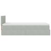vidaXL Cadre de lit ottoman et matelas gris clair 90x200 cm velours