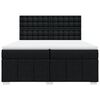 vidaXL Sommier &agrave; lattes de lit avec matelas Noir 200x200 cm Tissu
