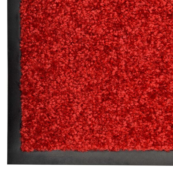 vidaXL Paillasson lavable Rouge 60x180 cm