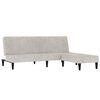 vidaXL Canap&eacute;-lit &agrave; 2 places avec tabouret Gris clair Tissu microfibre