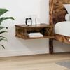 vidaXL Table de chevet Ch&ecirc;ne fum&eacute; 40 x 31 x 15 cm Bois d'ing&eacute;nierie