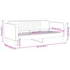 vidaXL Lit de repos sans matelas bleu 90x200 cm velours