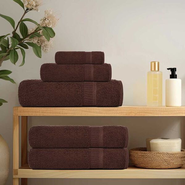 vidaXL Serviettes de douche FROGN 2 pcs marron 70x140 cm 360 g/m&sup2;