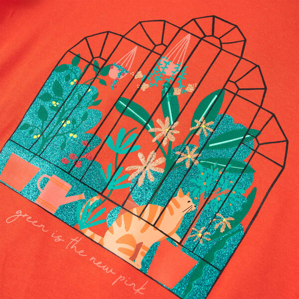T-shirt pour enfants orange fonc&eacute; 128