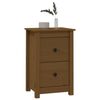 vidaXL Tables de chevet 2 pcs Marron miel 40x35x61,5 cm Pin solide