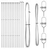vidaXL Poteau de cl&ocirc;ture. 13 pcs Argent&eacute; Acier