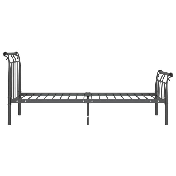 vidaXL Cadre de lit sans matelas noir m&eacute;tal 100x200 cm