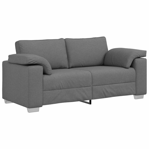 vidaXL Canap&eacute; 140cm Gris fonc&eacute; tissu