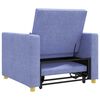 vidaXL Canap&eacute;-lit escamotable simple Bleu jean 90 x 165 x 87 cm tissu