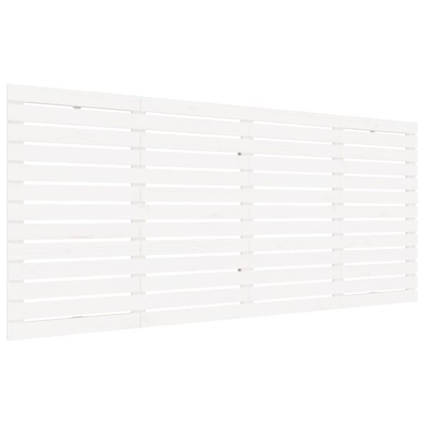 vidaXL T&ecirc;te de lit murale Blanc 166x3x91,5 cm Bois massif de pin